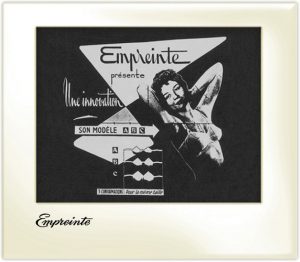 première affiche publicitaire lingerie Empreinte fin des années 1940