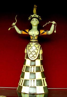 L'une des plus anciennes représentations du corset : statuette de la civilisation minoenne