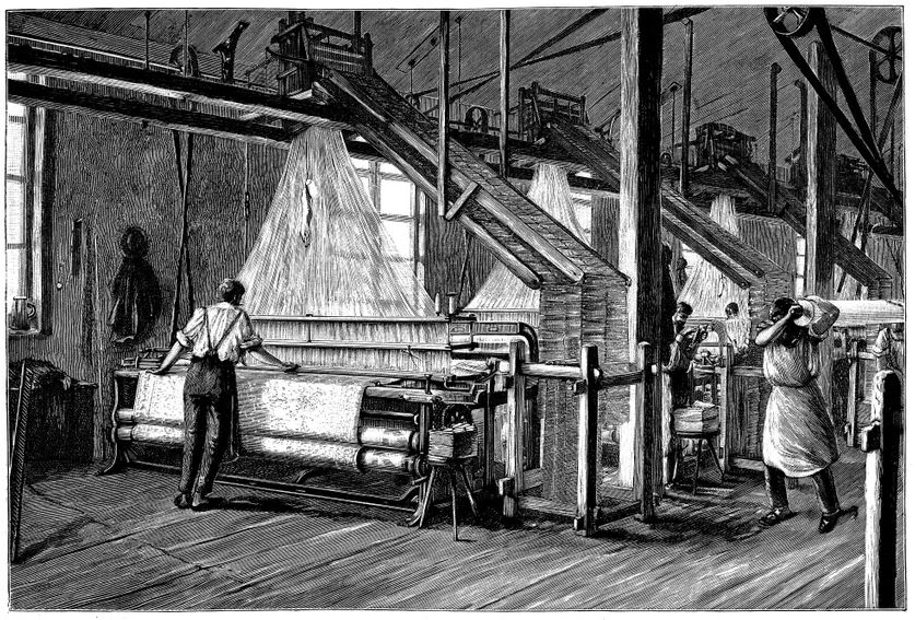 Métier à tissé Jacquard, fruit de l'industrie textile pendant la révolution industrielle