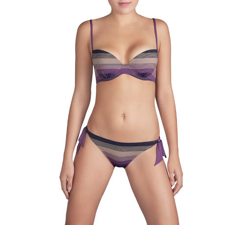ANDRES SARDA Maillot de bain slip ficelle taille basse Sonia Violet