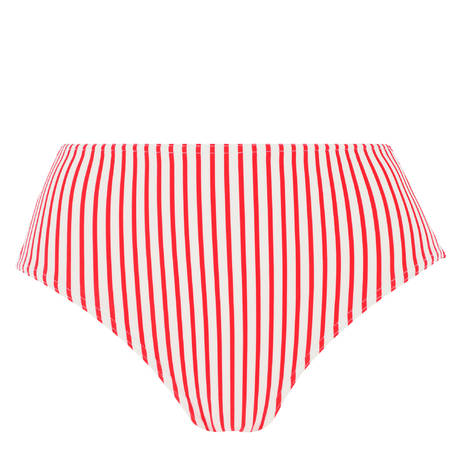 FREYA Maillot de bain slip taille haute Totally Stripe Rouge/Blanc