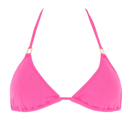 MELISSA ODABASH Haut de maillot de bain triangle Cancun Pink Panther Flamingo