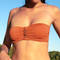 MAISON LEJABY Haut de maillot de bain bandeau armatures Mistral Orange épicée