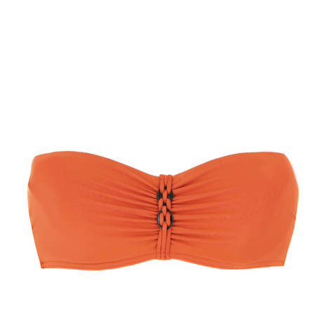 MAISON LEJABY Haut de maillot de bain bandeau armatures Mistral Orange épicée