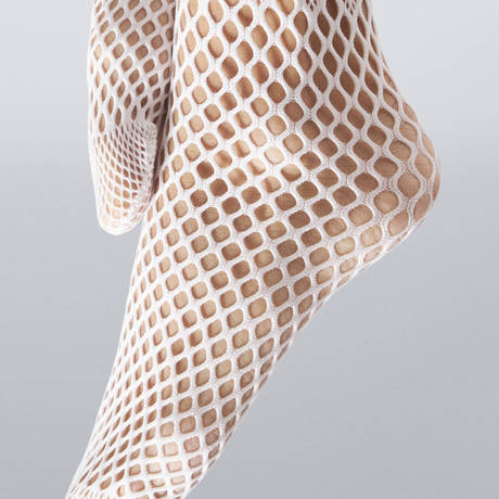 WOLFORD Socquettes motif géométrique Clairee Blanc