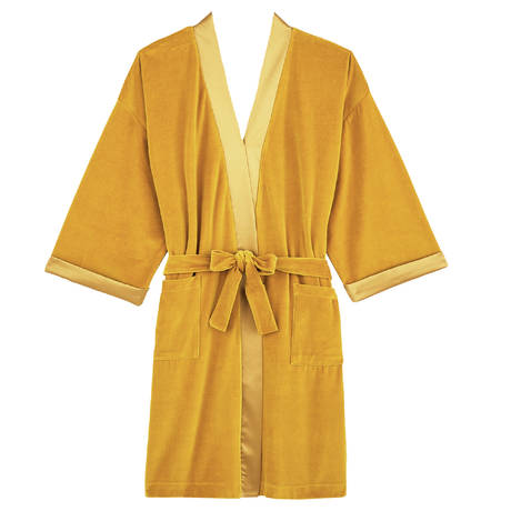 LAURENCE TAVERNIER Kimono court en coton Velvet Ocre