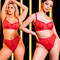 SCANTILLY Culotte haute Sheer Chic Flame Red