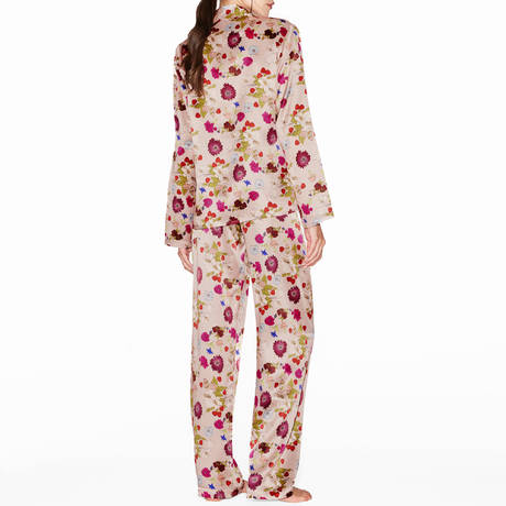 Pyjama à design texturé Soie La Perla en coloris Rose Femme Vêtements Vêtements de nuit Pyjamas 