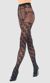 Wolford Floral Noir