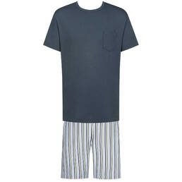 MEY pyjama short homme en coton Light Stripes
