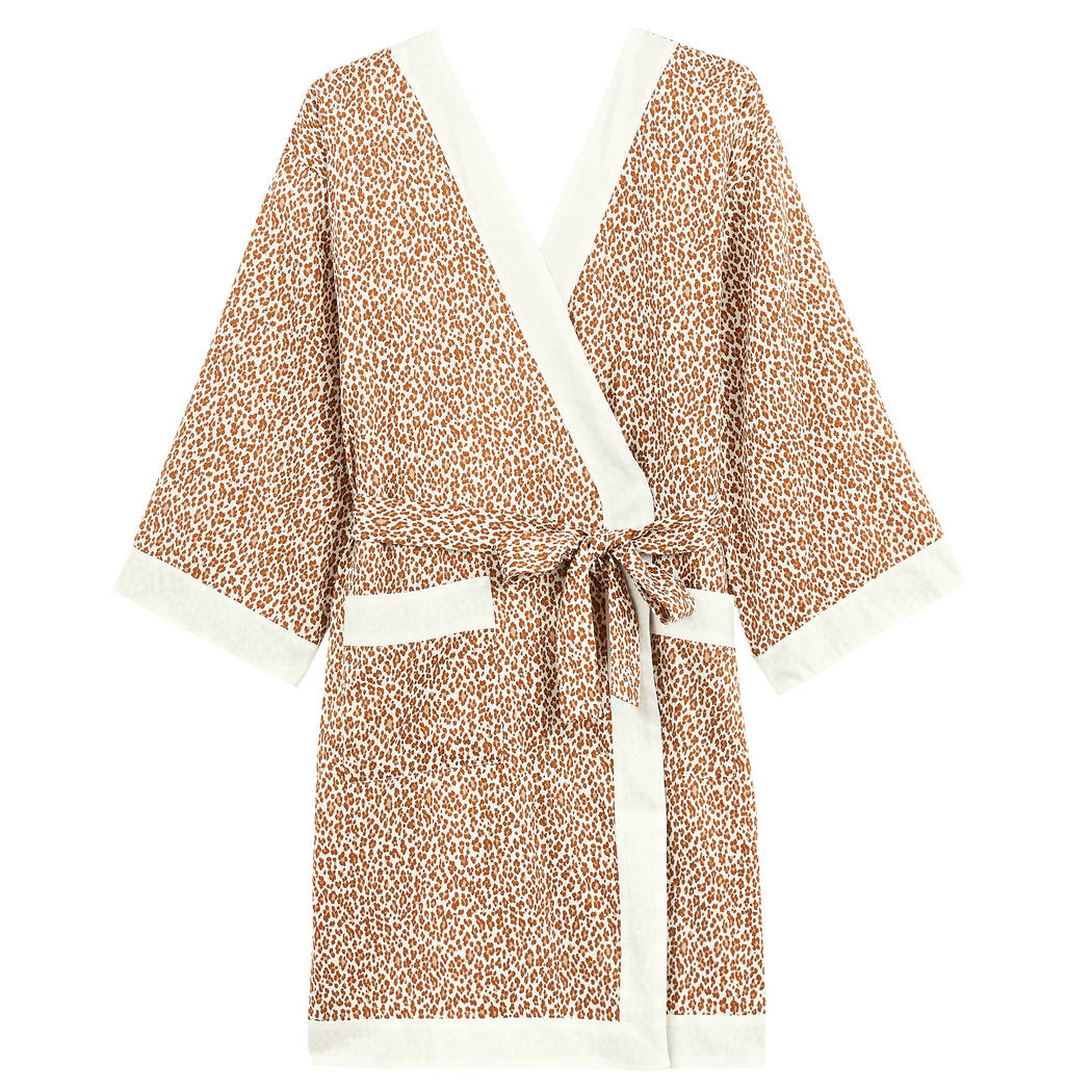 LAURENCE TAVERNIER kimono court en coton Essentiel Uni
