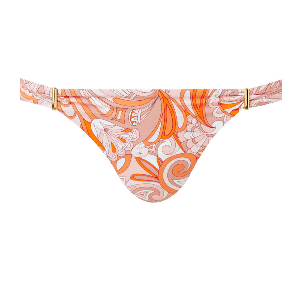MELISSA ODABASH bas de maillot de bain slip Martinique Orange Illusion