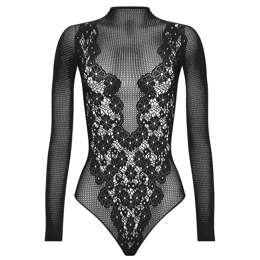 WOLFORD body string manches longues Flower Lace
