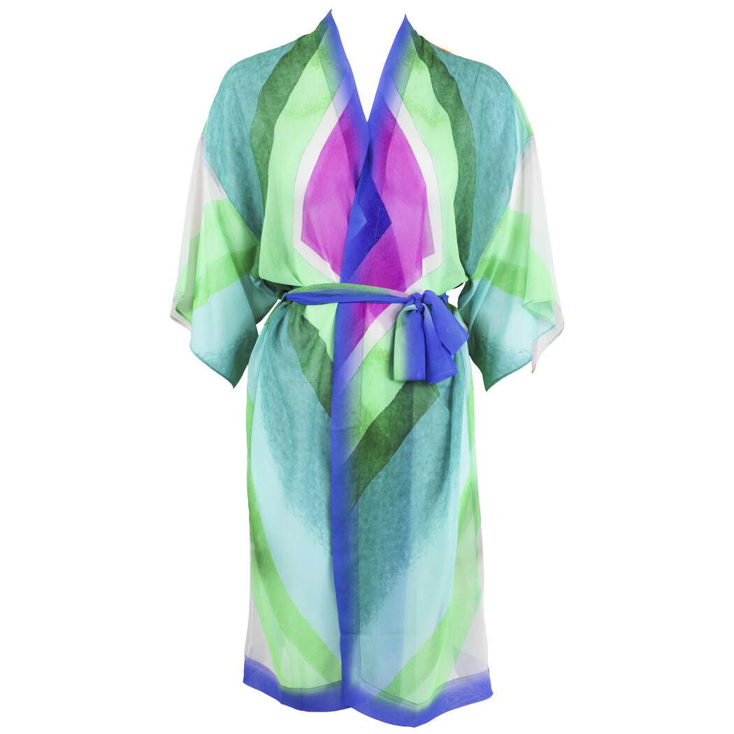 GOTTEX kimono de plage Diagonal Dreams